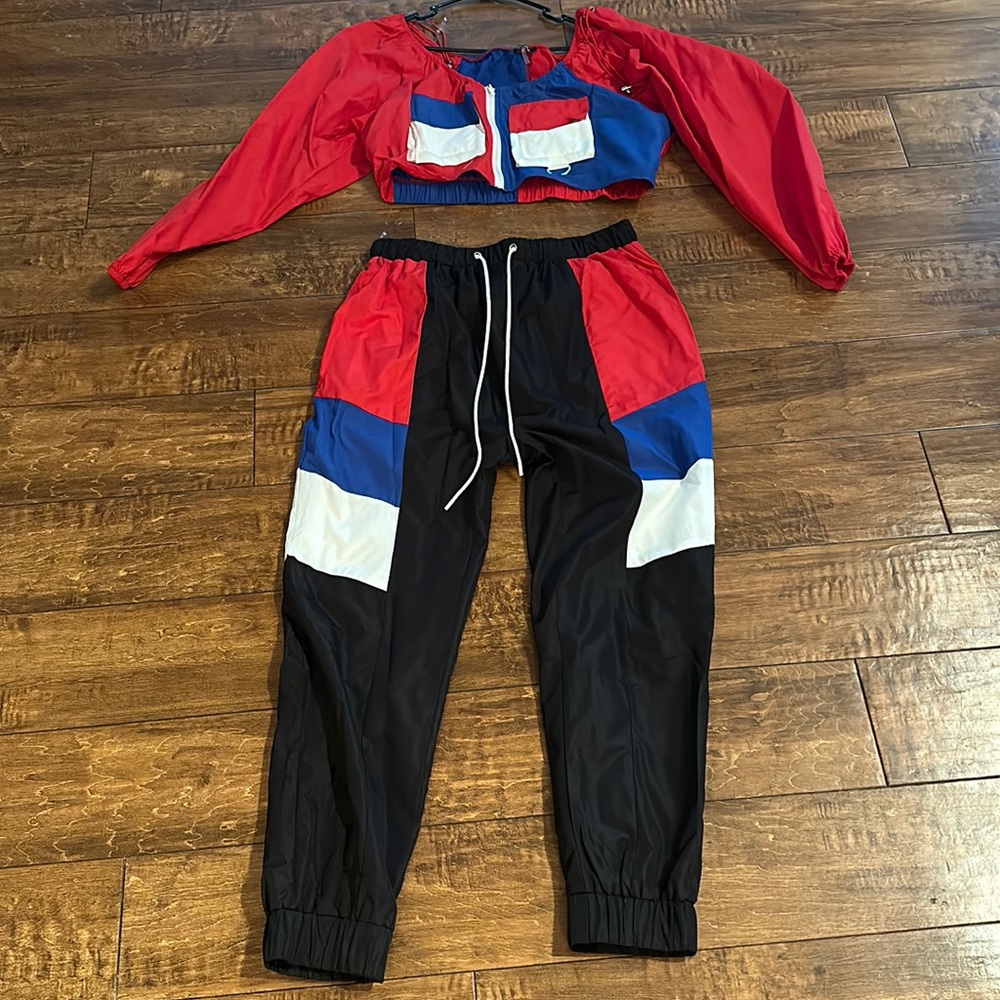 Two piece jump sweat suit